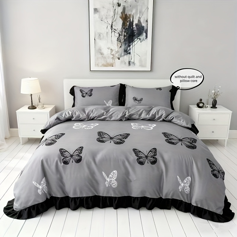TEMU 3pcs Digital Printed Bedding With Duvet Cover, Includes 1 Duvet Cover And 2 Pillowcases (filling Not Included), The Duvet Cover Features A