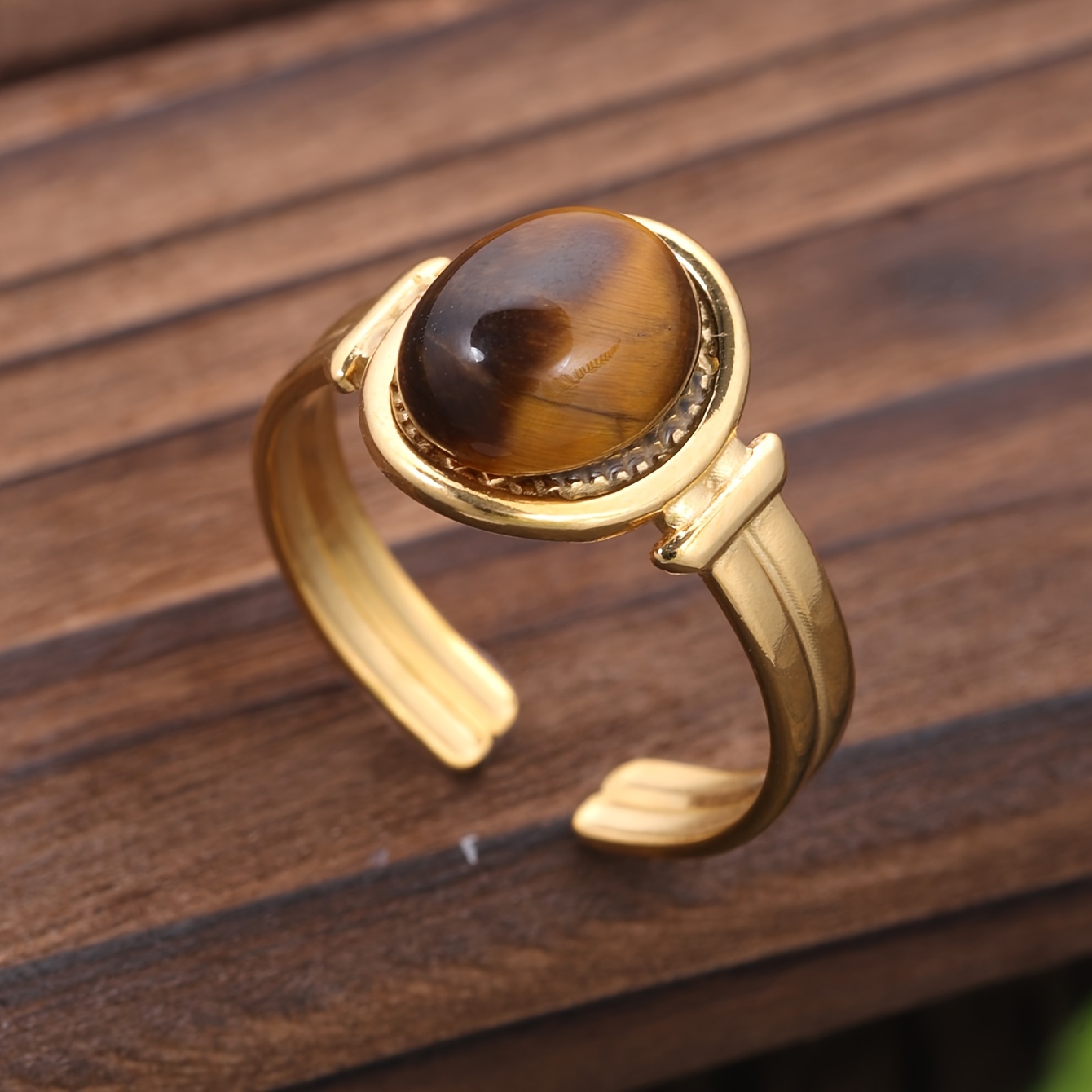 טבעת פתוחה אופנתית מצופה זהב 18 קראט לנשים,ומי שיבוץ שרף גיאומטרי, מוזיקה, עיצוב ונוטרי פשוט, לבוש ניר מתנה כאביזר תכשיטים לכל עונות השנה