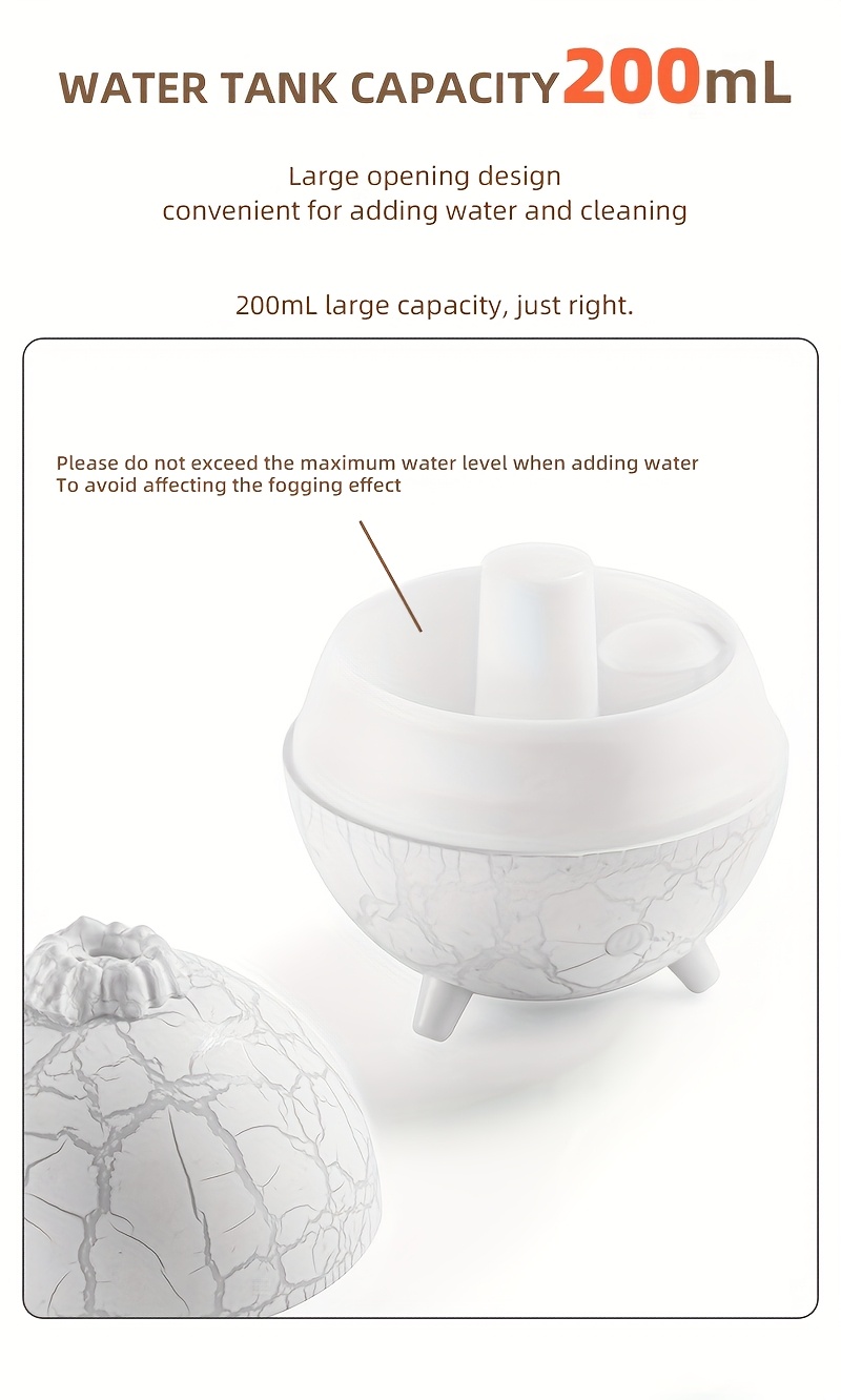 Humidificateur et Difuseur de Parfum Globe Craquelé - Créateur de Brume Compact pour Huiles Essentielles, Décor de Bureau/Chambre