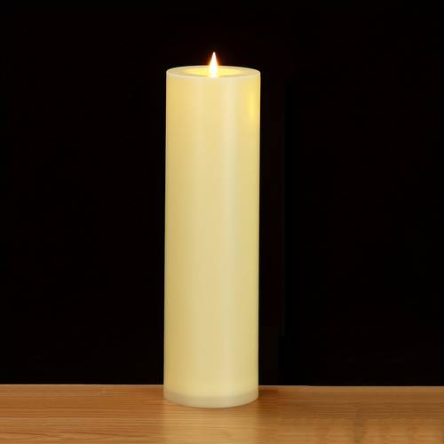 1pc large flameless realistic candle with remote timer flame led bulb abs container battery powered flameless candles suitable for indoor outdoor for parties weddings remote control timer