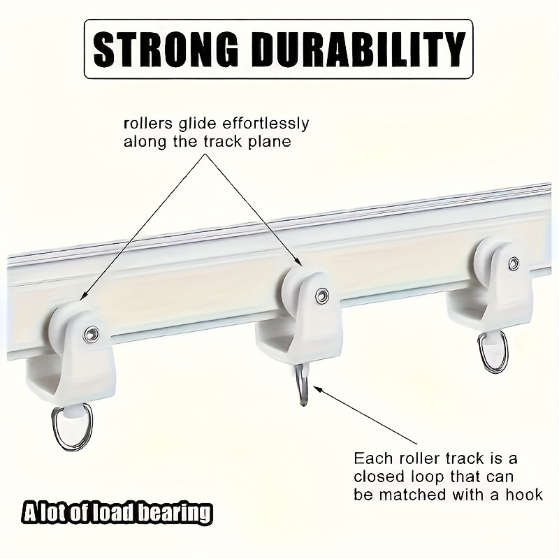 Plastic Curtain Track Alloy Bend Hook Set Strong Durability - Temu