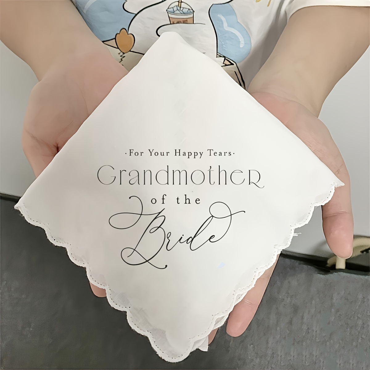 TEMU 1 pièce Mouchoir décoratif sur le thème du mariage pour la de la mariée « pour vos de bonheur », un petit mouchoir pour que la essuie ses au