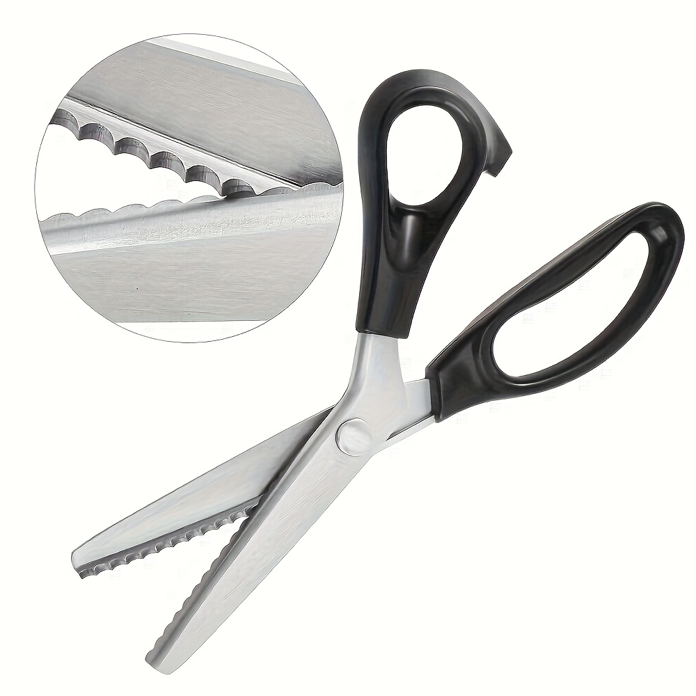 Image of 1pc Creative Lace Scissors, Sewing Tools Lace Scissors, Sewing And Tailor Scissors, High Carbon Stainless Steel Precision Serrated, Sharp Triangular Teeth, Durable And Long-lasting