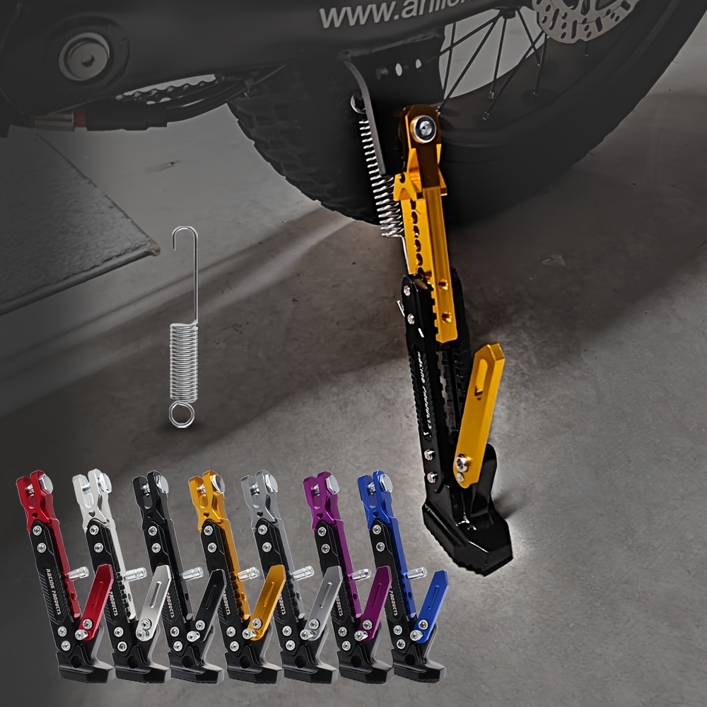 1pc adjustable parking tripod   brace   support with   and customizable height durable cnc aluminum alloy construction for motorcycle off road vehicle and bicycle universal style