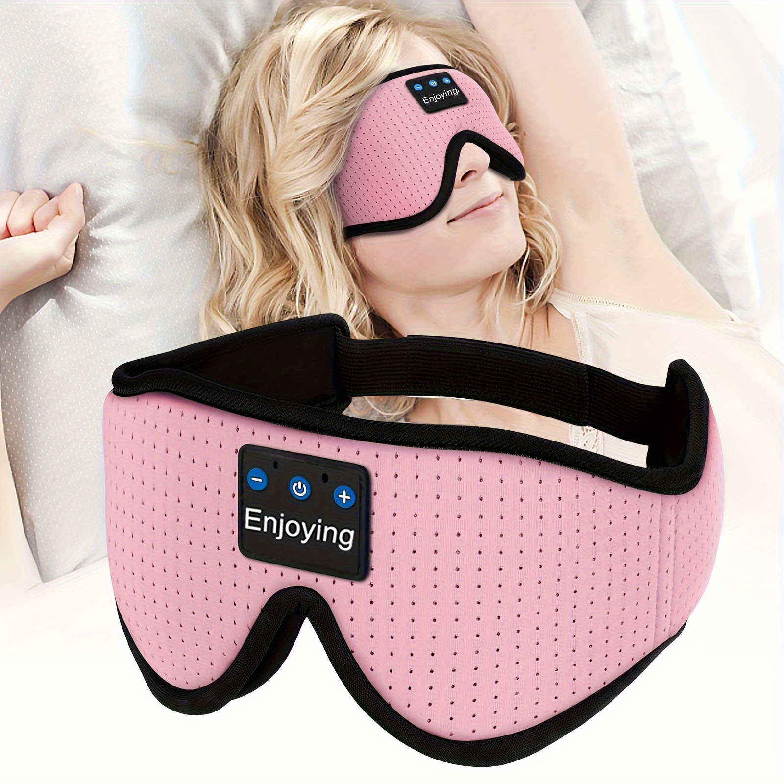 

Sleep Mask With Wireless Headphones Wireless Sleep Mask With Thin Hd Speaker Comfortable Soft For Side Sleepers Best Gift And Travel Essential (m, Pink)