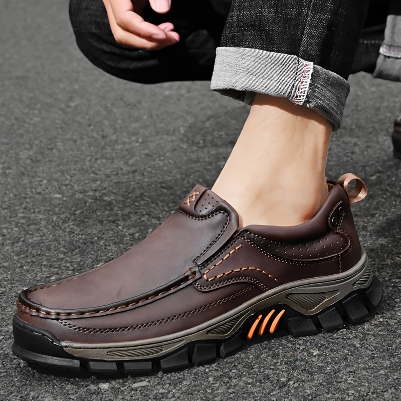Men's Casual Slip-On Loafers - Breathable, Non-Slip Rubber Sole Dress Shoes in Black, Brown, Grey | Sizes 6.5-10, for Autumn, Spring