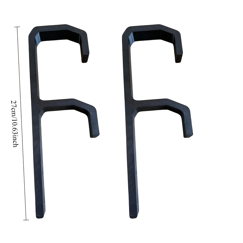 TEMU 2pcs Pool Cleaning Pole Storage Bracket, Patio Railing Hanger, Pool Leaf Skimmer Pole Telescopic Rod Storage Hook, Universal For Outdoor Use