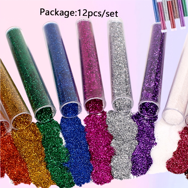 

A Set Of 12 Colors Of Glitter Powder, Suitable For Resin Crafts, Glass, Art, Handmade Items, Jewelry Making, Plastic, Holidays, Halloween, Music Festivals, Cosplay, And Diy Projects, Vibrant And .