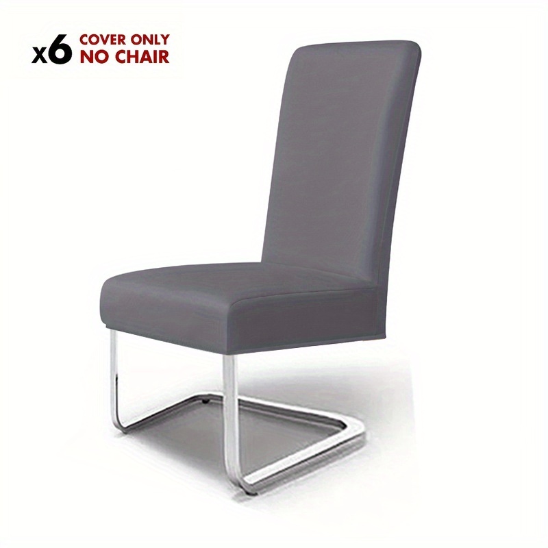 4/6pcs Elastic Fiber Fabric Mid-back Chair Cover Chair Cover Hotel Home Dining Chair Cover
