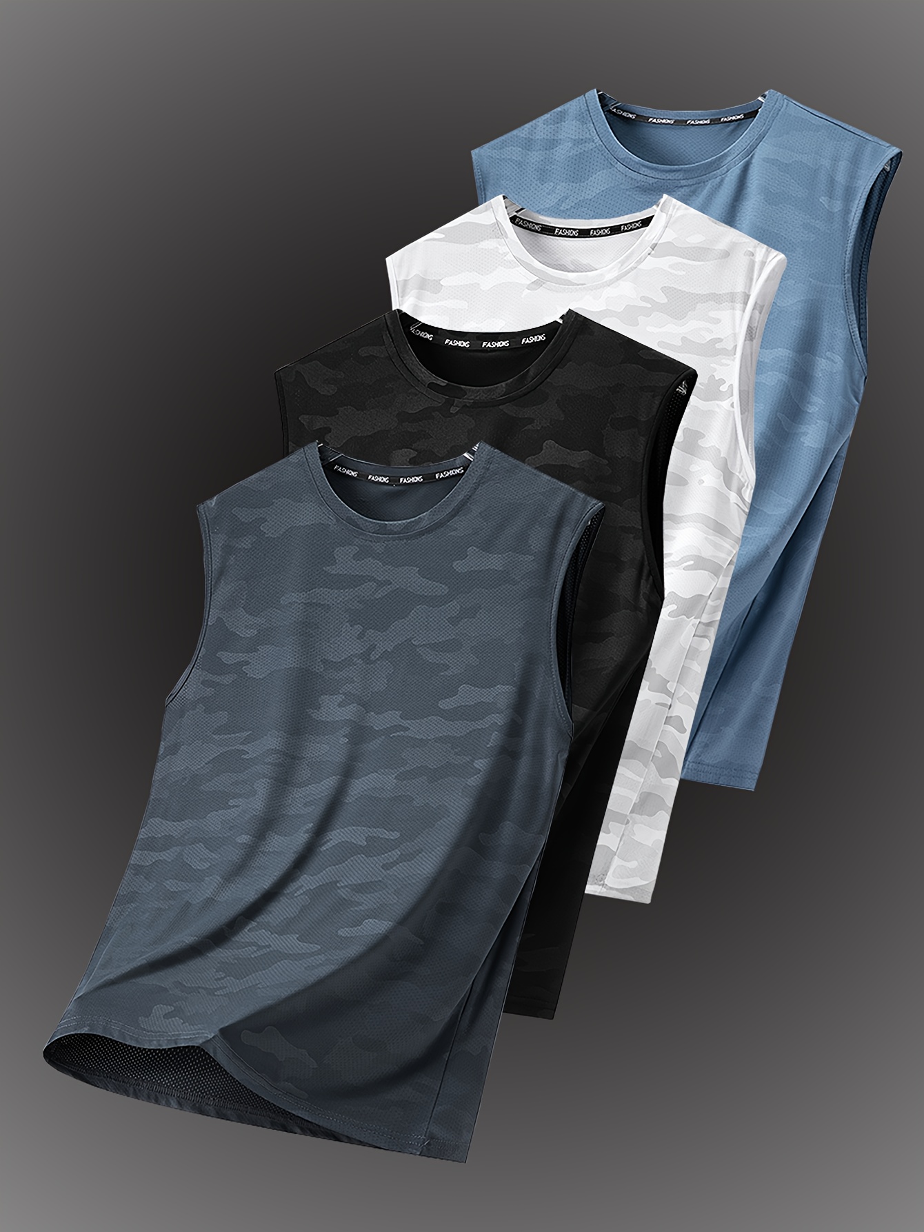 quick dry cool mens vest lightweight and breathable sleeveless quick dry elastic suitable for beach fishing fitness training   and other activities mens sleeveless top