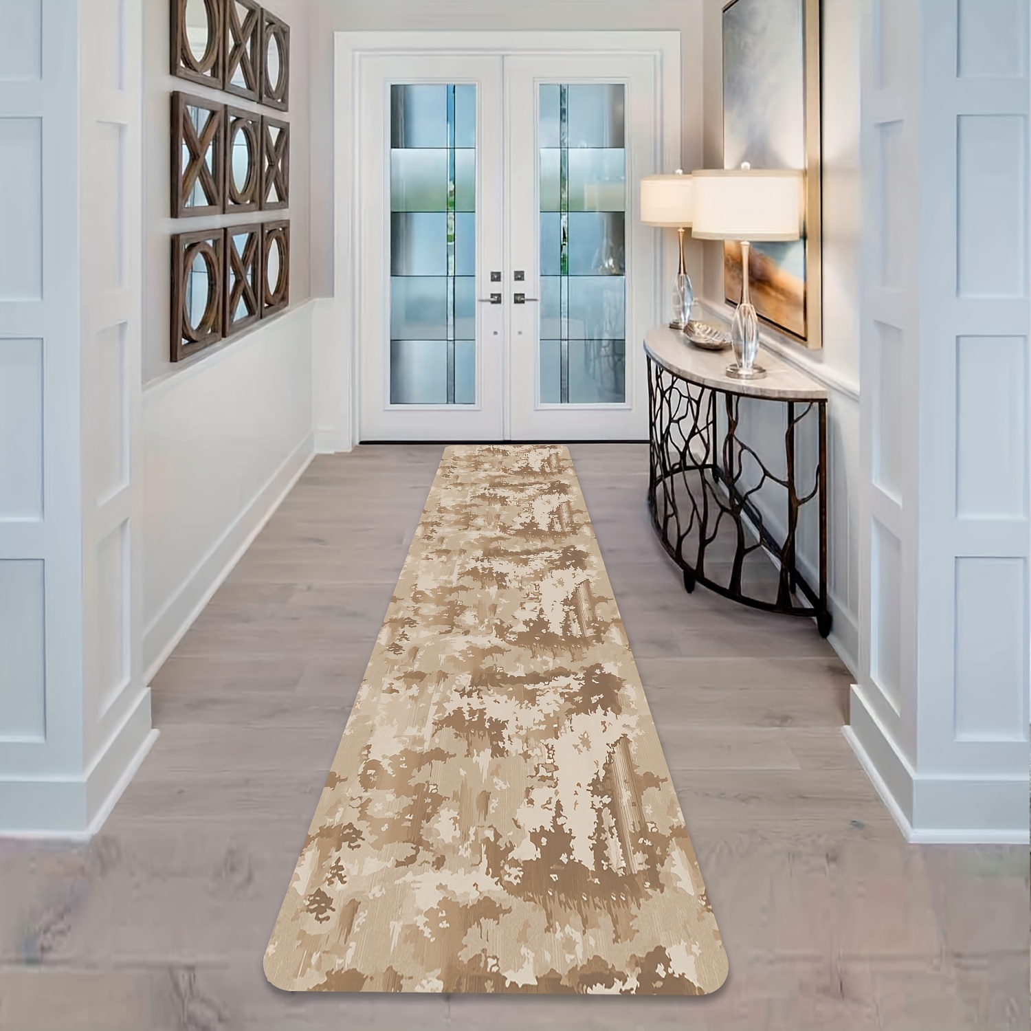 Tapis Long Couloir Tapis Cuisine Devant Évier Lavable Absorbant Tapis De AntidéRapant Rectangle Moderne Design Tapis d Salon Entree Interieur AntidéRapant Tapis de Salon Chambre Bureau 50 x 160 cm