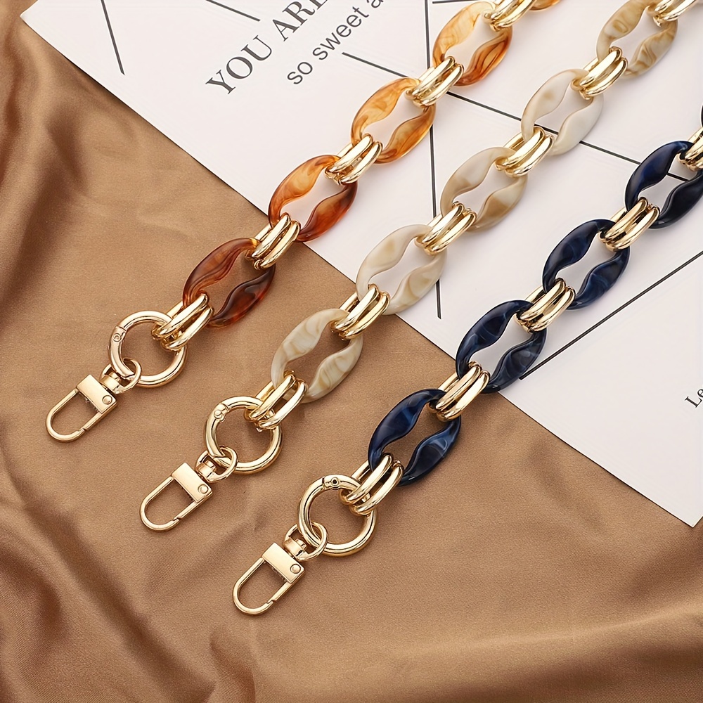 

Acrylic Resin Chain Strap For Purse Making, Vintage Style Diy Accessories For Handbags And Phone Cases, 40cm Length, Versatile Fashion Replacement Chain Belt - Hardware