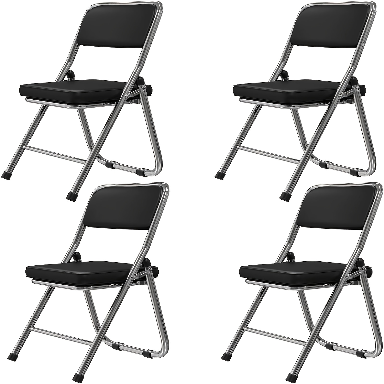 TEMU Set Of 4 Folding Chairs, Folding Chairs, Folding Conference Chairs, Cozy And For Garden And Camping