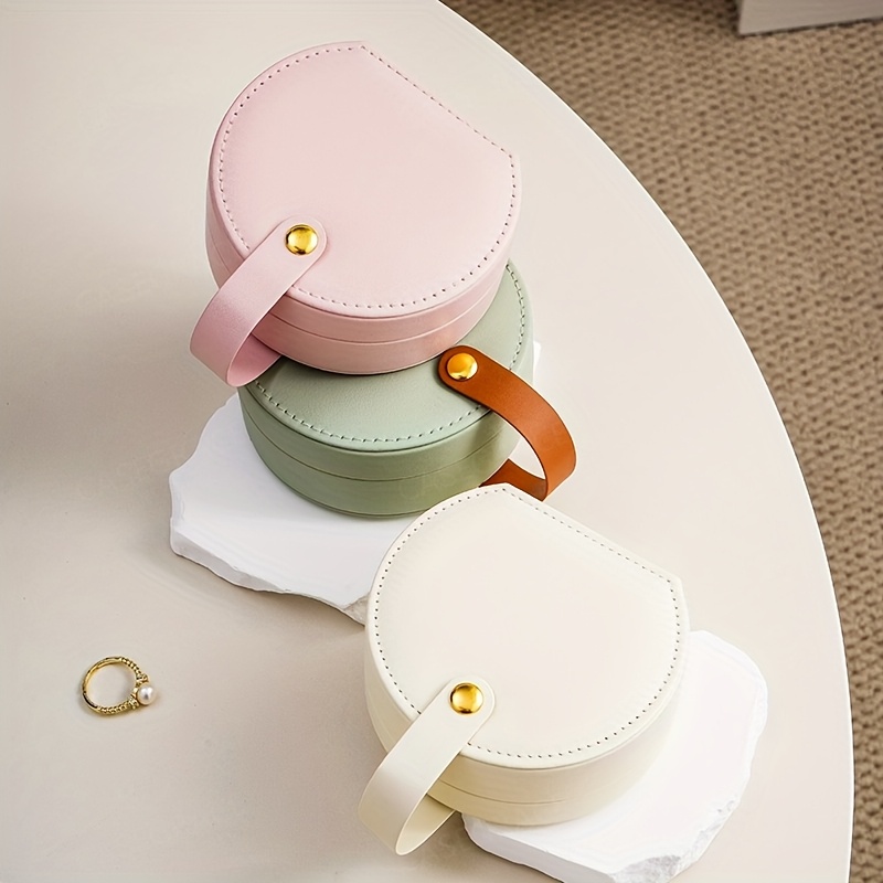 10pcs simple portable jewelry box 10cm 3 94inch mini travel jewelry storage   ladies necklaces rings earrings bracelets cosmetic case   leather display box gift for her valentines day mothers day birthday gift christmas gift jewelry boxes Product details 4
