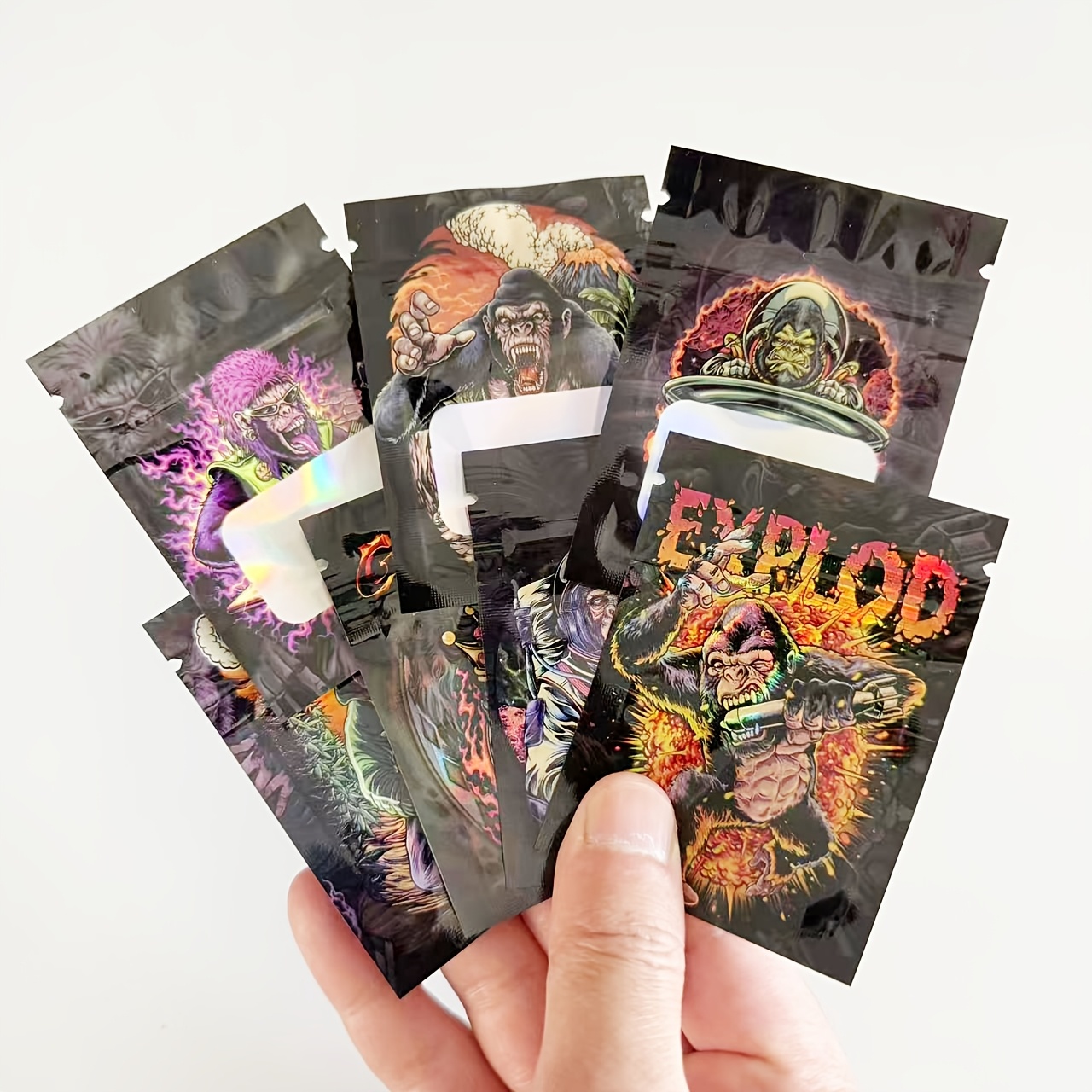 TEMU 100pcs Mylar Bags, Reusable Smell Proof Foil Pouches, Colorful Plastic Packaging Bags For Small Items Storage, Jewelry, Candy And Sachet,