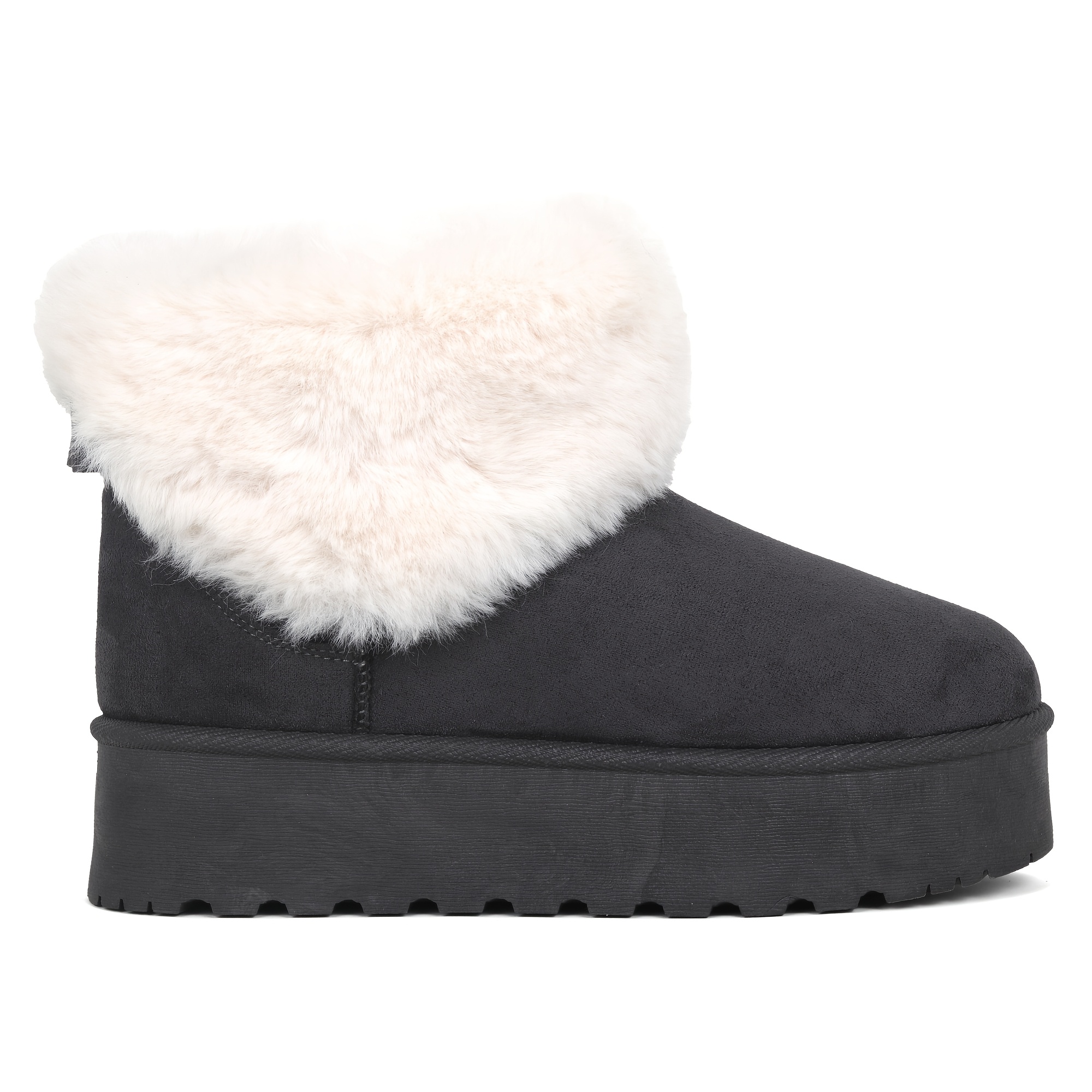 Chic Women's Platform Short Boots with Slip Sole & Stitch Accent