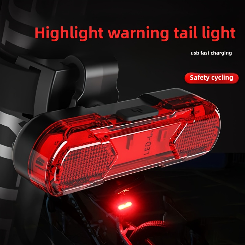 Rear Bike Light Qua]-Rechargeable Bike Rear Light Smart Bike Tail Light ...