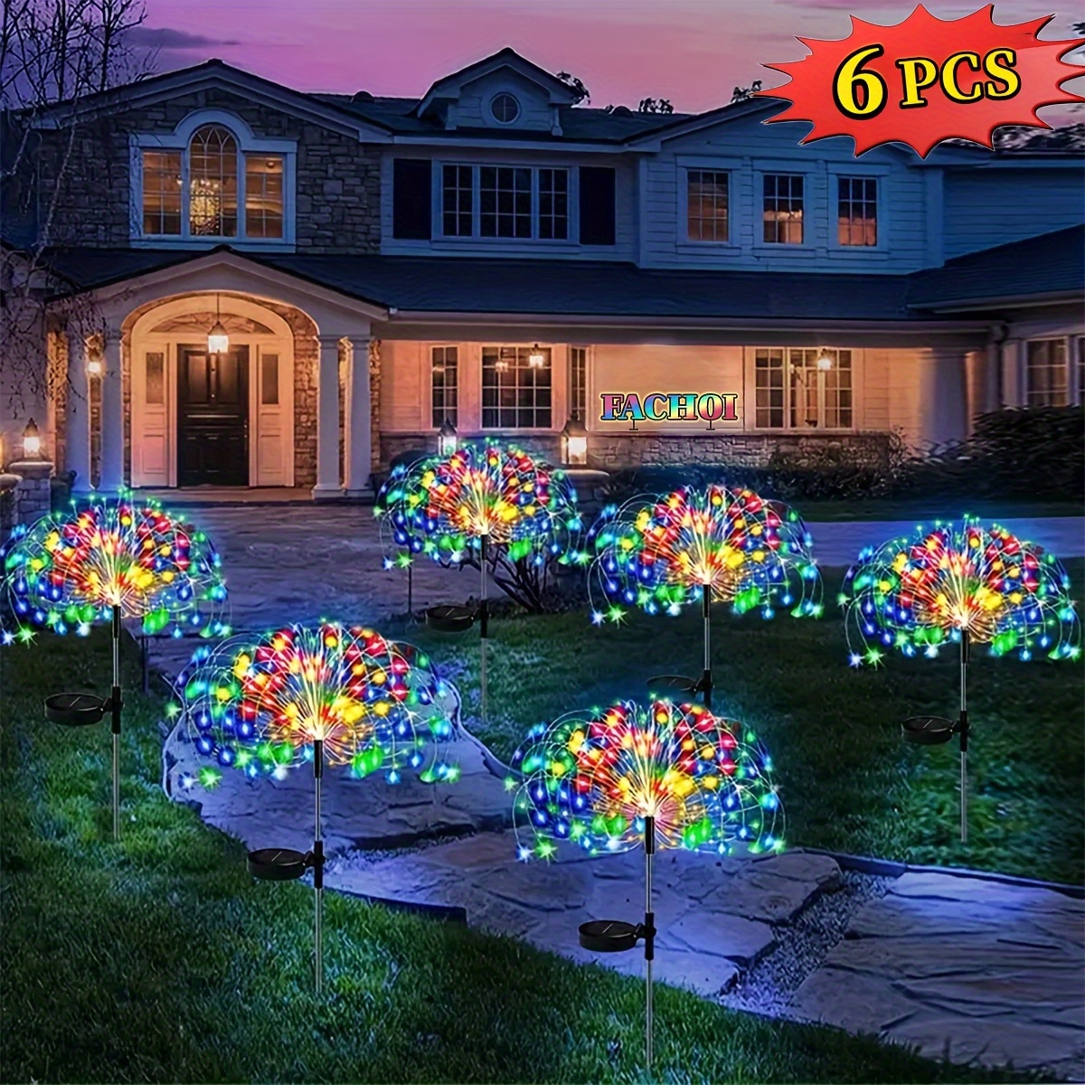 

Solar Firework Lights, Outdoor, Diy Waterprof Solar String Lights For Patio, Yard Decoration Yard Pathway Patio (warm White/multicolour) 1pack/2pack/4pack/6pack/8pack 60led/200led/300led/420led