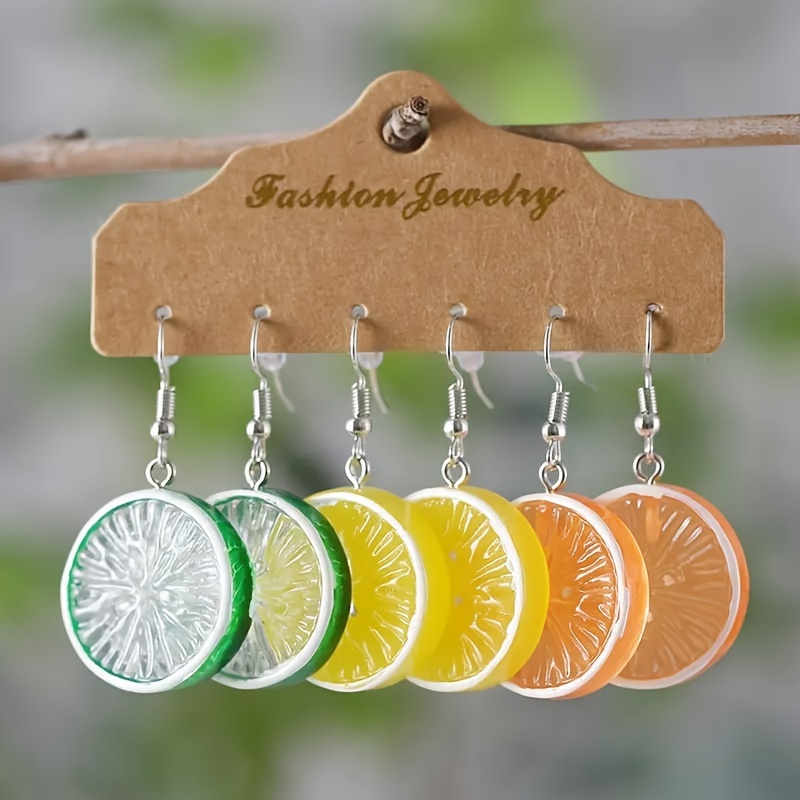 10 Paires De Clips D'oreilles Fruits Pour Enfants – Boucles D'oreilles Légères, Colorées, Sans Perçage – Voyage, Fête, Quotidien