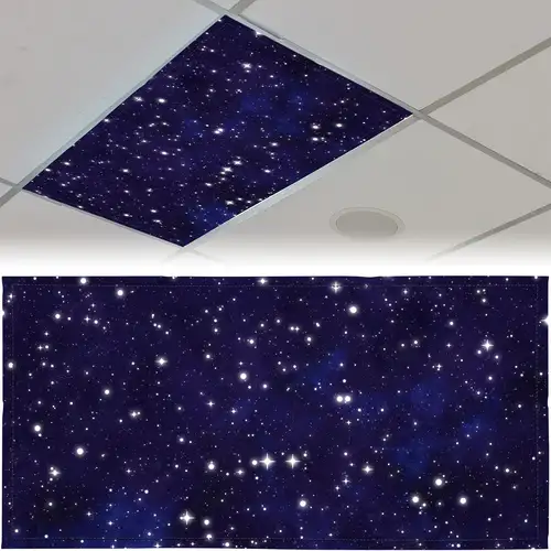 Octo Lights Fluorescent Light Cover – Astronomy Theme – 2x4 FT – For Classroom, Office, Home (Model AST-018-2x4)