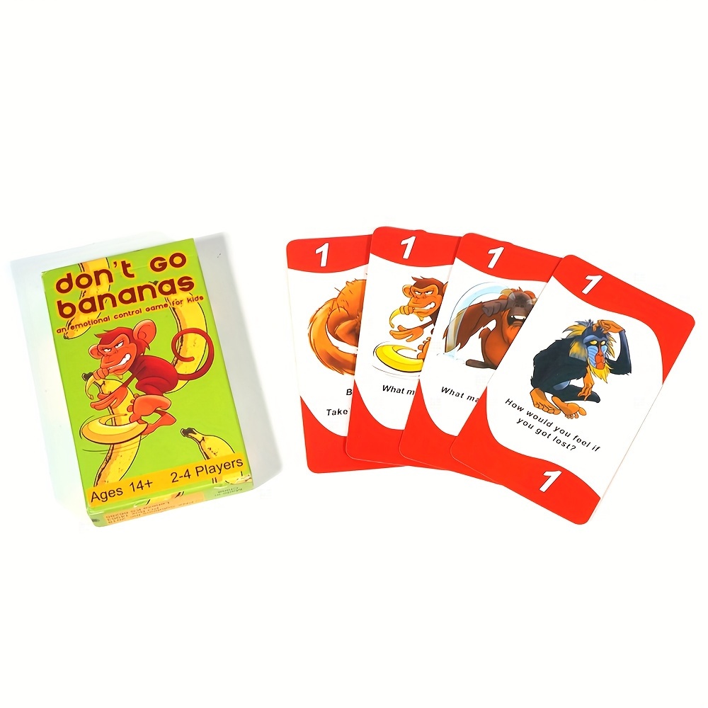 Don't Go Bananas" Emotional Control Card Game Fun Temu Philippines
