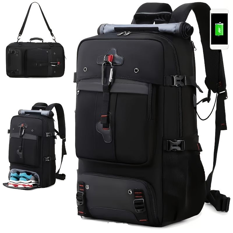 TEMU Hiking Backpack, New Extra-large Capacity Backpack For Men, Outdoor Expandable Travel Backpack, Carry-on Luggage Bag For Trips