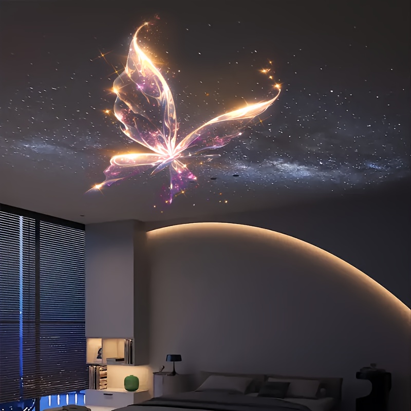 Projecteur LED USB avec projections marines et nature – baleine, papillon, méduse, étoile de mer – Veilleuse murale et de plafond