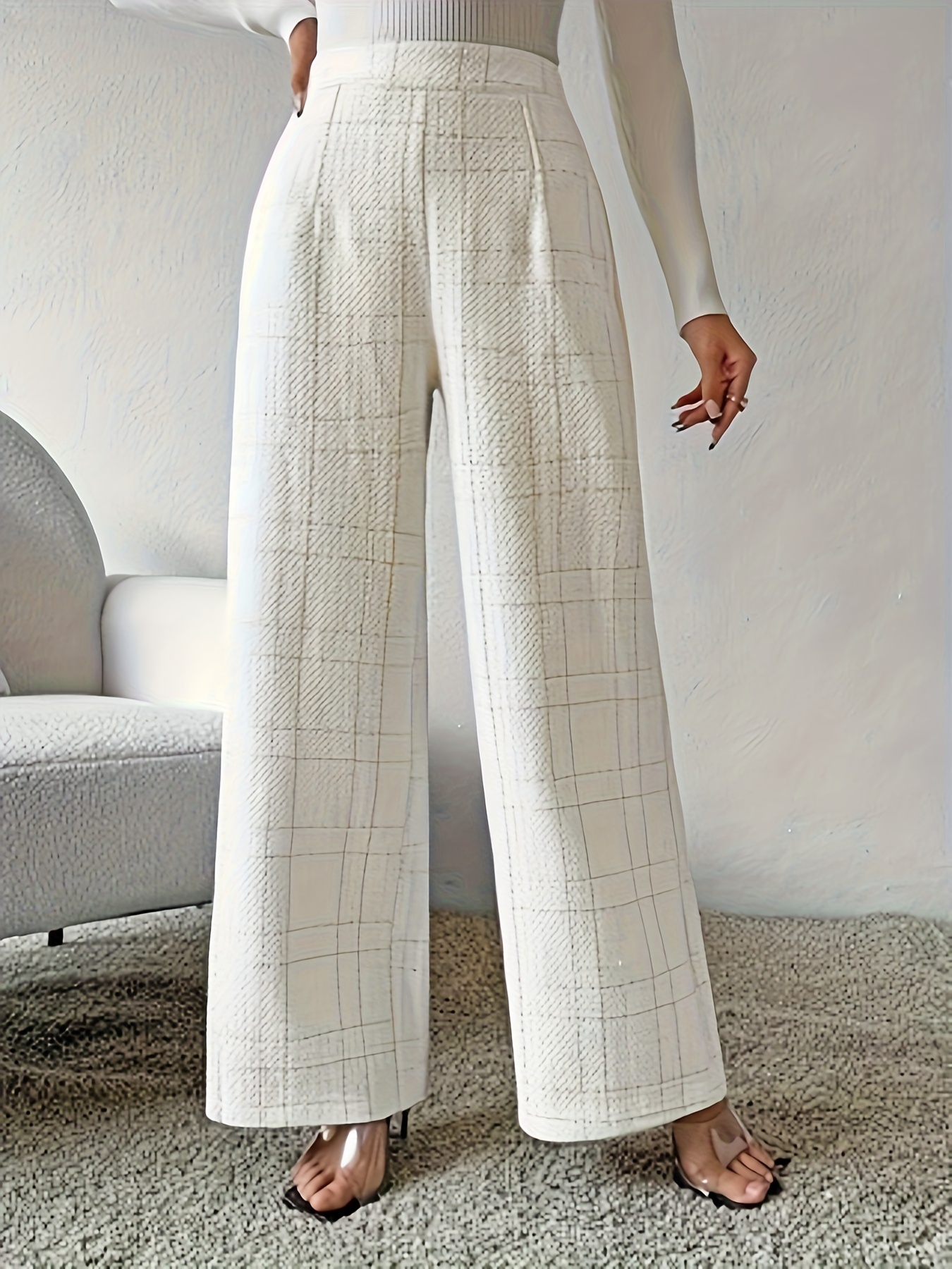 cream trousers sold on Temu United States