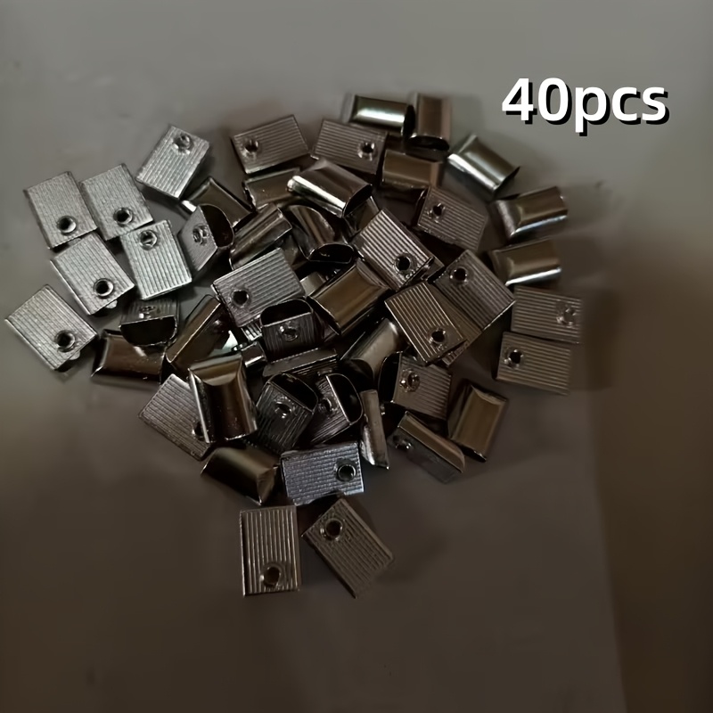E-shop 40 Stück Metall Zugknopf, Eiförmiger Nagel Reißverschluss Clip, Gepäck Hardware Reißverschluss Stecker, Nähwerkzeug Tasche