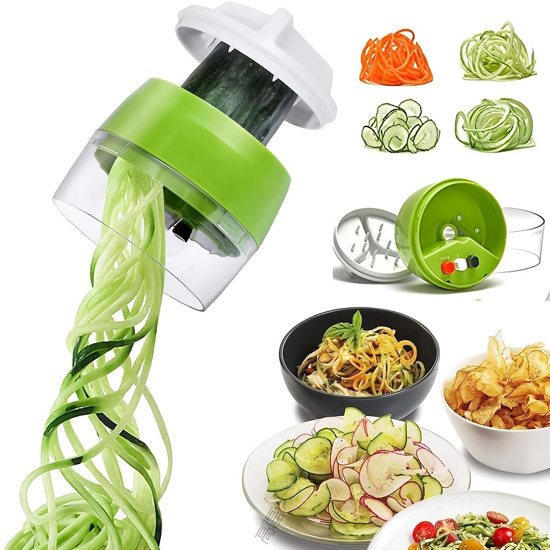 

Vegetable W/ Multifunctional Blade - Zucchini Noodles Tool & Spaghetti Maker, Food Blade & Manual Vegetable Slicerfor Spiral, Strip And Ribbon Shapes Kitchen Accessories