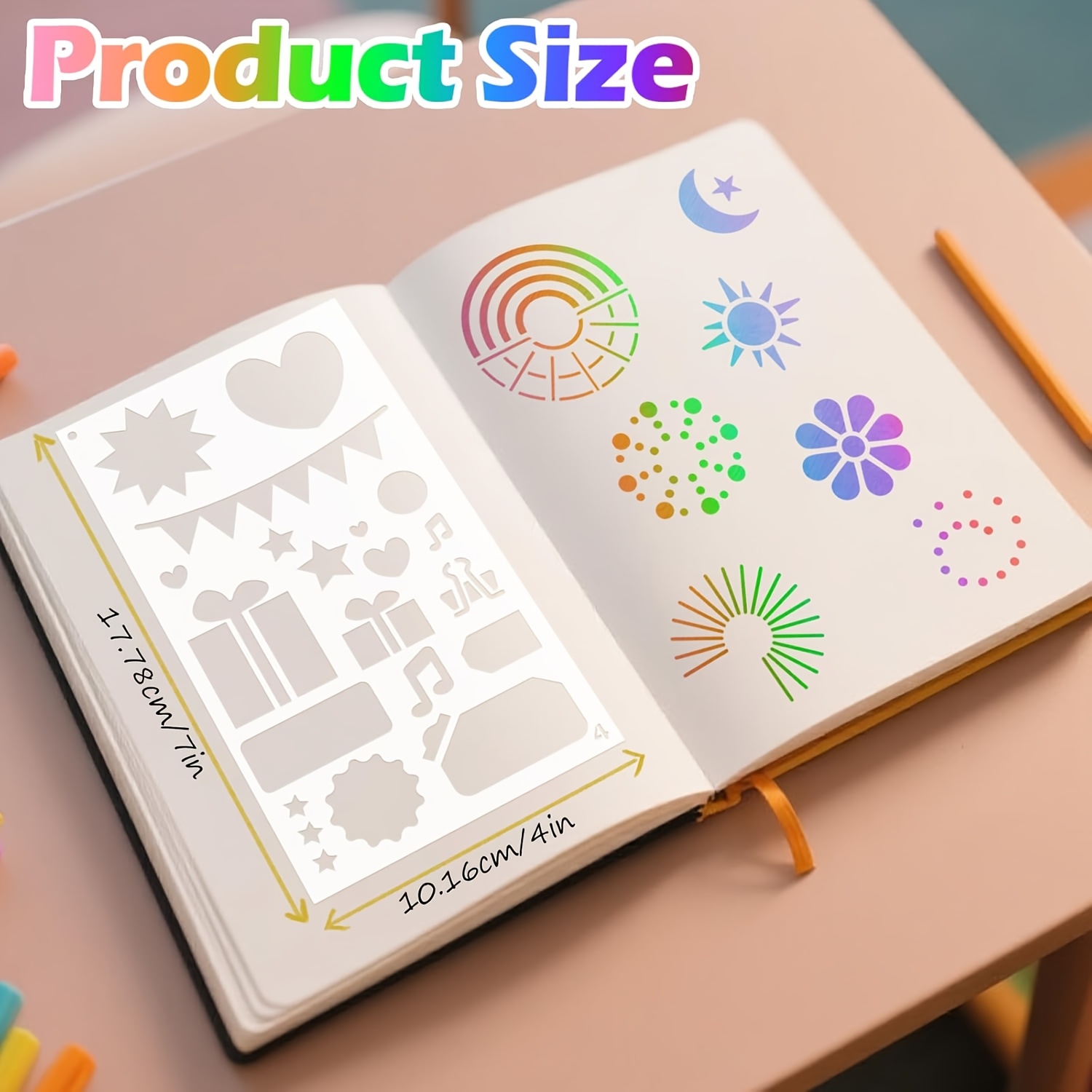 36pcs Journal Stencils for Scrapbooking and Drawing Templates