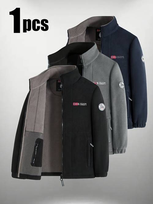 jingmoling items new autumn winter mens double sided jacket lined thickened warm casual sports outdoor jacket