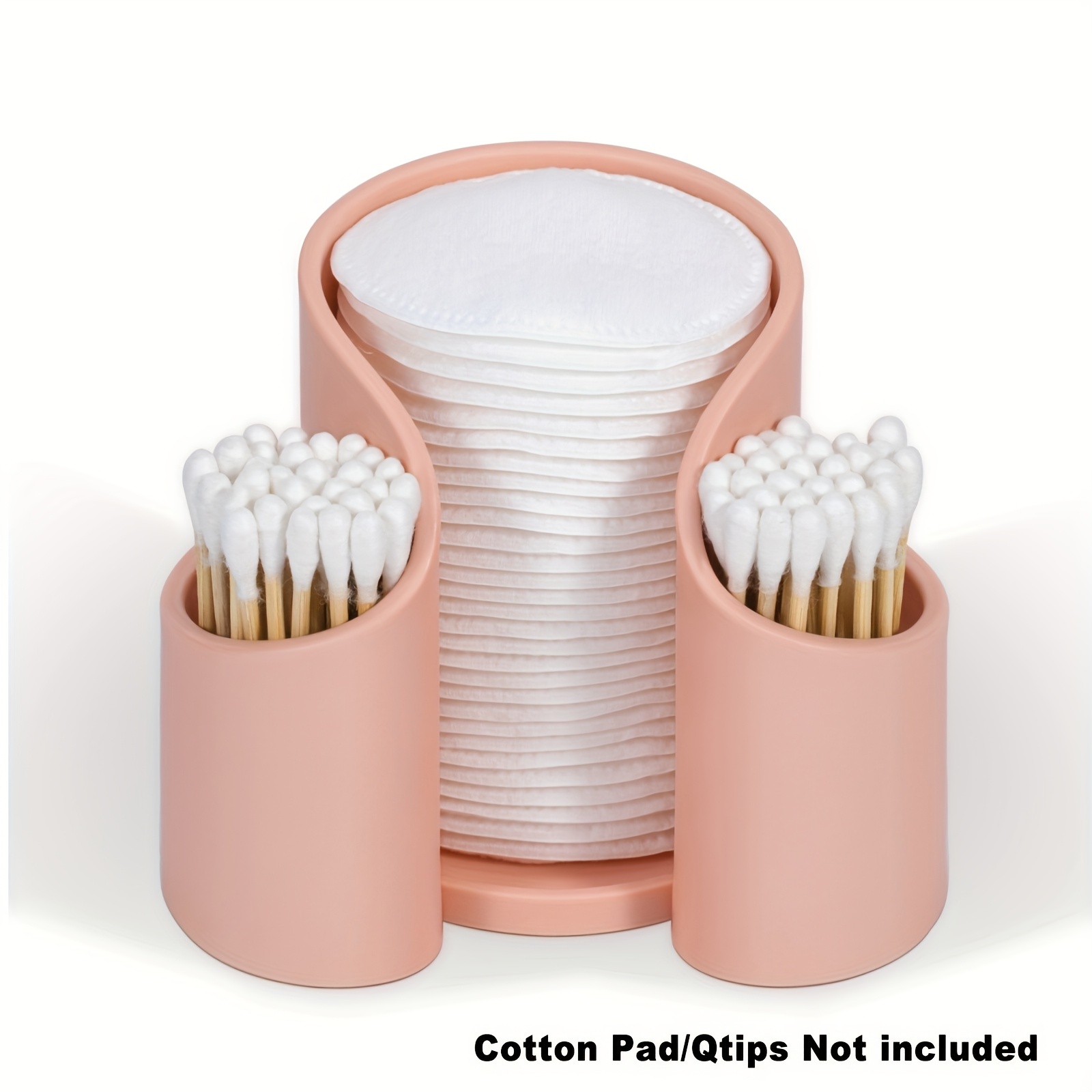 TEMU Pad Holder, Bathroom Cups Dental Floss Dispenser, Storage Organizer For Pad Paper Cup Floss, Bathroom Accessories Storage, Vanity Makeup