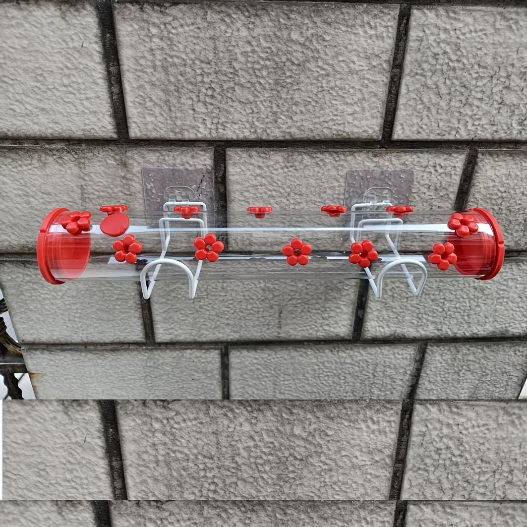 TEMU Window Hummingbird Feeder Small Animal Garden Feeder Flower Bird Feeder Pet Hummingbird Feeder