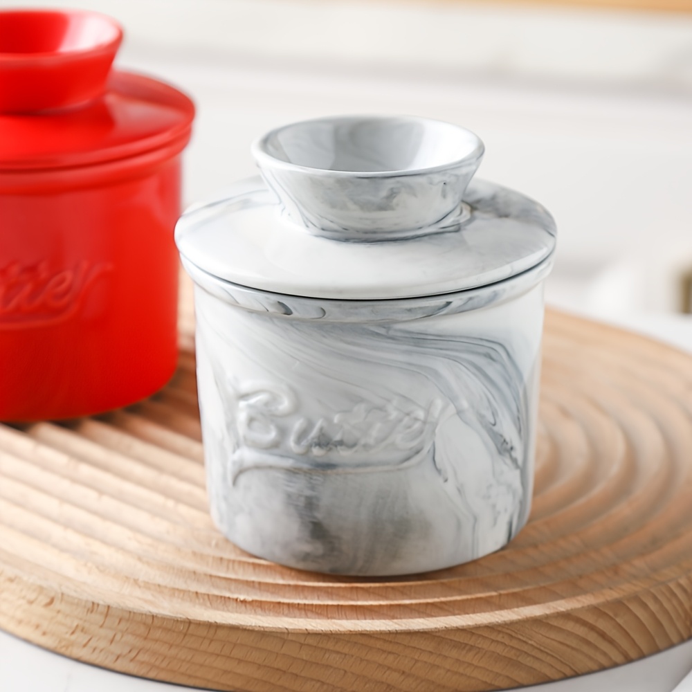 item picture rustic ceramic butter dish rust resistant cheese storage jar with lid creative western butter container for home kitchen