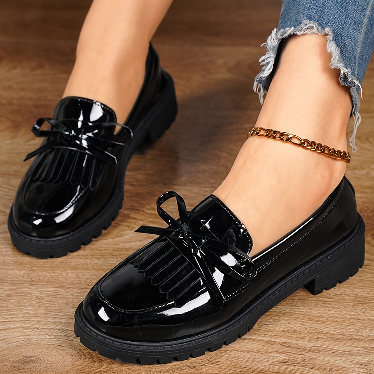 Onewus Chaussures Femme avec nœud Papillon et Boucle