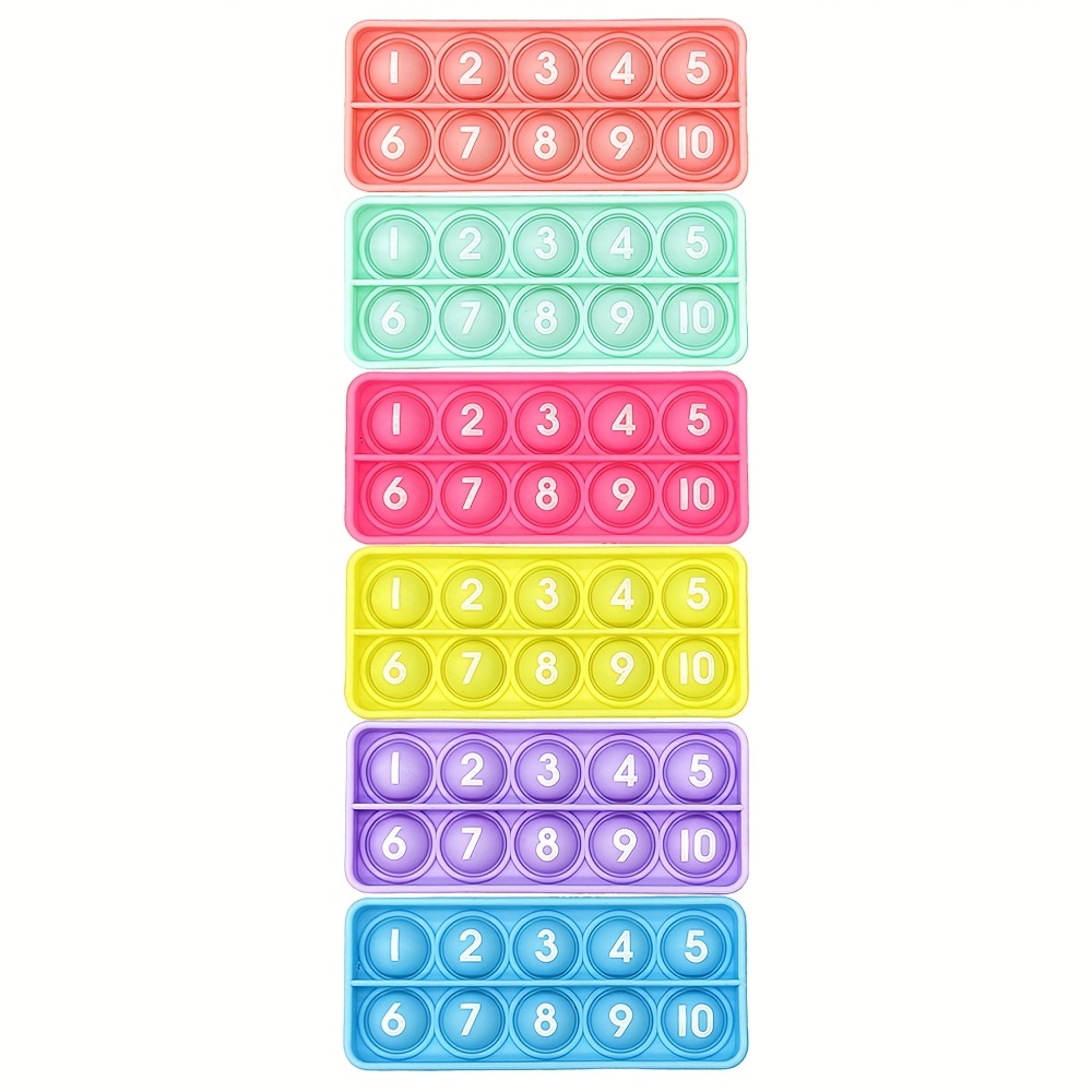 Image of 6pcs/pack Ten Frame Math Games Numbers Counting Learning Toys, Sensory Push Toys, Classroom Supplies Educational Stationery Manipulatives For Kids Back To School Supplies