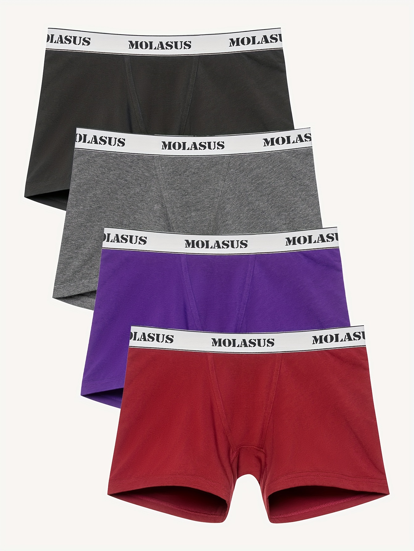 Pack De 4 Bragas Cortas De Algodón Para Mujer Tradie - Tallas 8-16, Estilo Boyleg, Color Negro