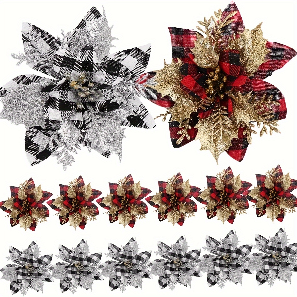 

Poinsettias - 6/12pcs | Christmas For , Wreaths & | Decor