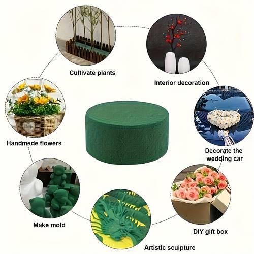 6pcs 4pcs cm round flower foam wet foam set flower arrangement flower sponge wedding bouquet party decoration flower foam additions