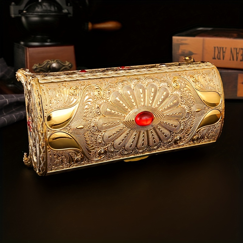 1pc metal craft box creative jewelry storage box wedding birthday gift packaging box details 6