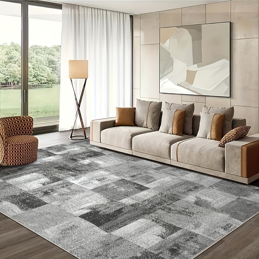 TEMU 1pc Of Luxurious Velvet Rug-bohemian Retro Persian Floral Pattern With Paisley Border Anti-slip And Machine-washable100% Polyester Large Size