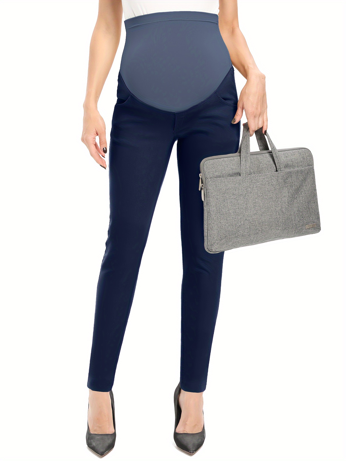 womens maternity pants work casual pull comfy - Temu