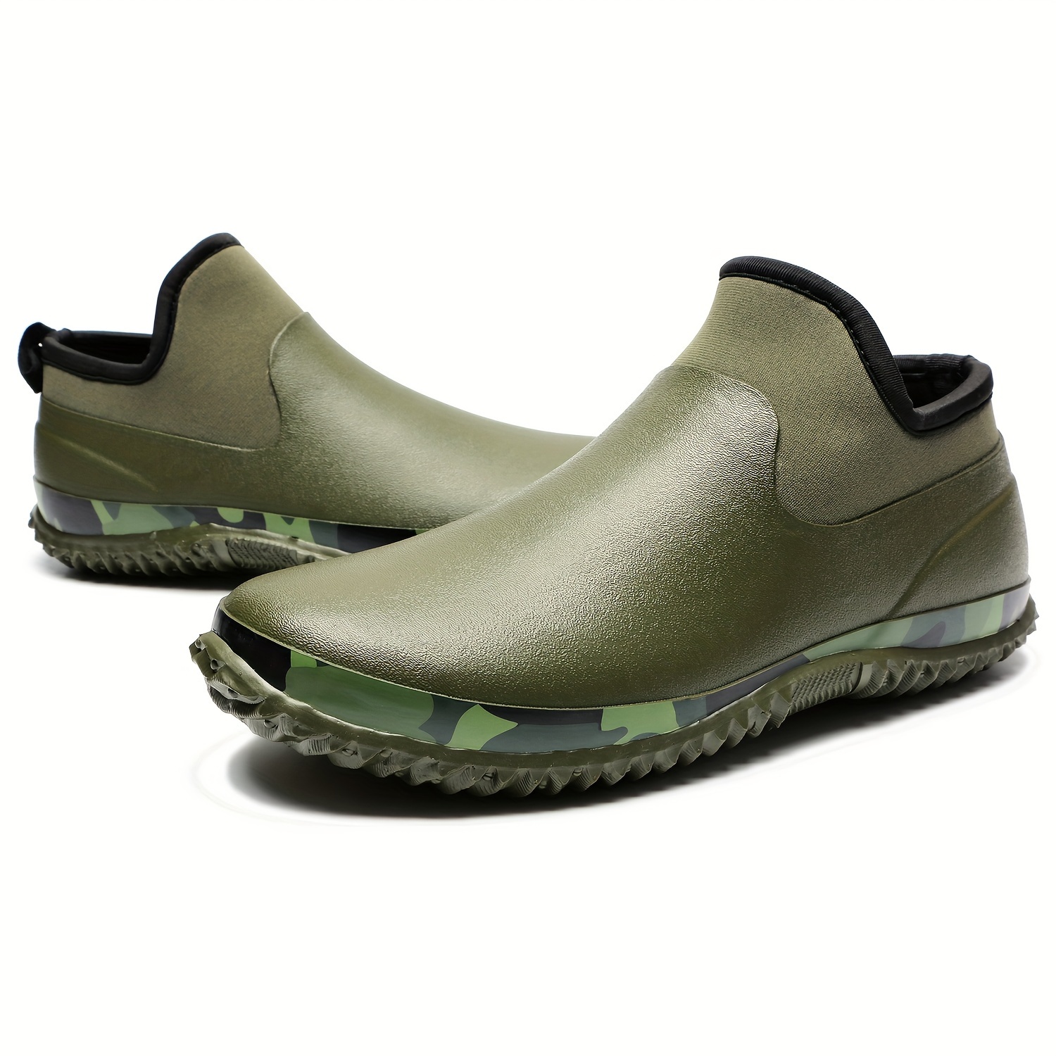Olive Green Mens Slip On Garden Shoes *'S Waterproof Garden Shoes
