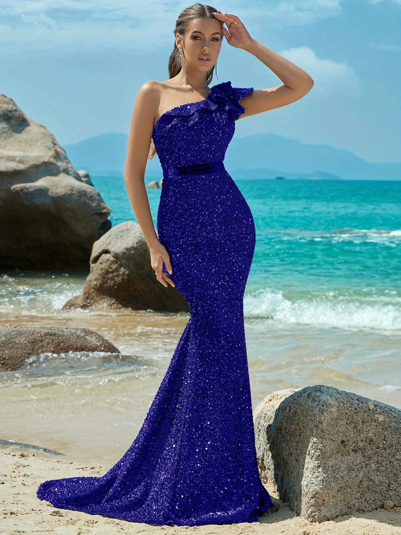 One shoulder mermaid outlet bridesmaid dresses