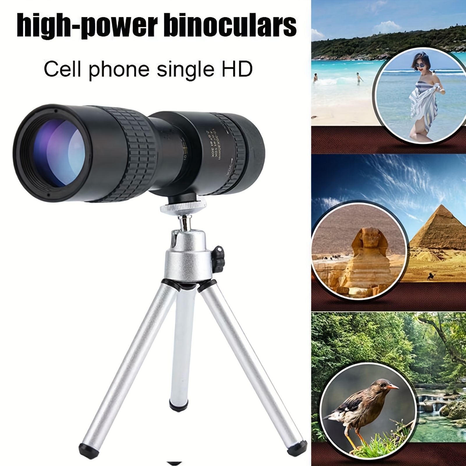 

4k 10-300x40mm Super Telescope Hd Portable (big Eyepiece 22mm+tripod)