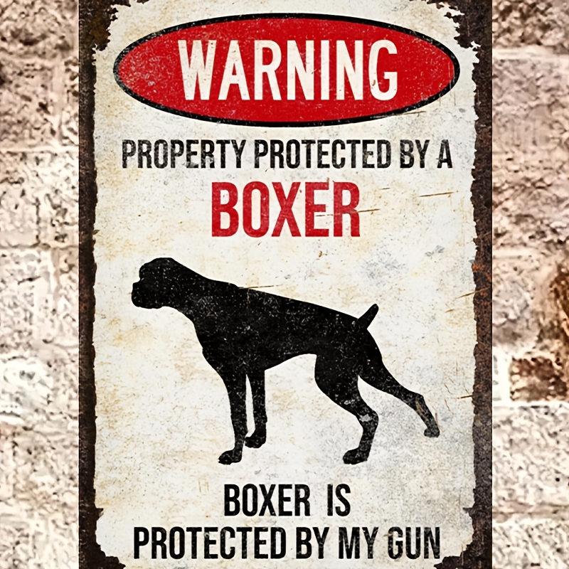 

Funny Boxer Dog '' Tin Sign - Perfect Gift For Boxer Lovers, Retro Wall Decor For Home, Bar, Cafe, Decor, Bathrooms, 2d, Room Decor