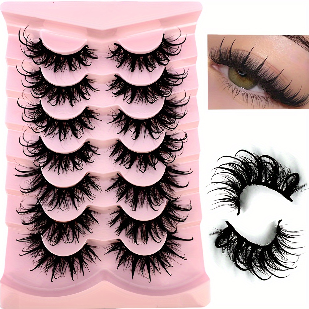 

7 Pairs Cat Eye Eyelashes 3d Natural False Lashes 5d Fluffy Soft Lashes Natural Eyelash Extension Makeup