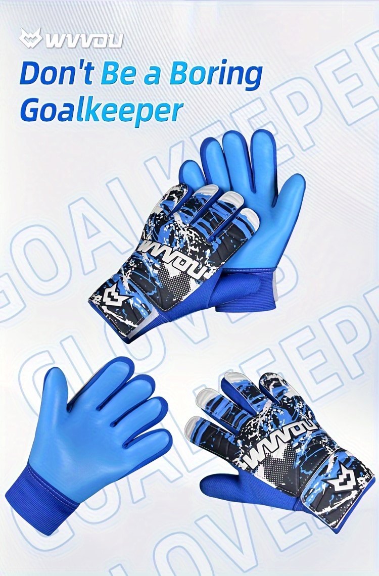 Without finger protection, Football goalkeeper gloves, colored style goalkeeper gloves, strong grip, non sliding football gloves