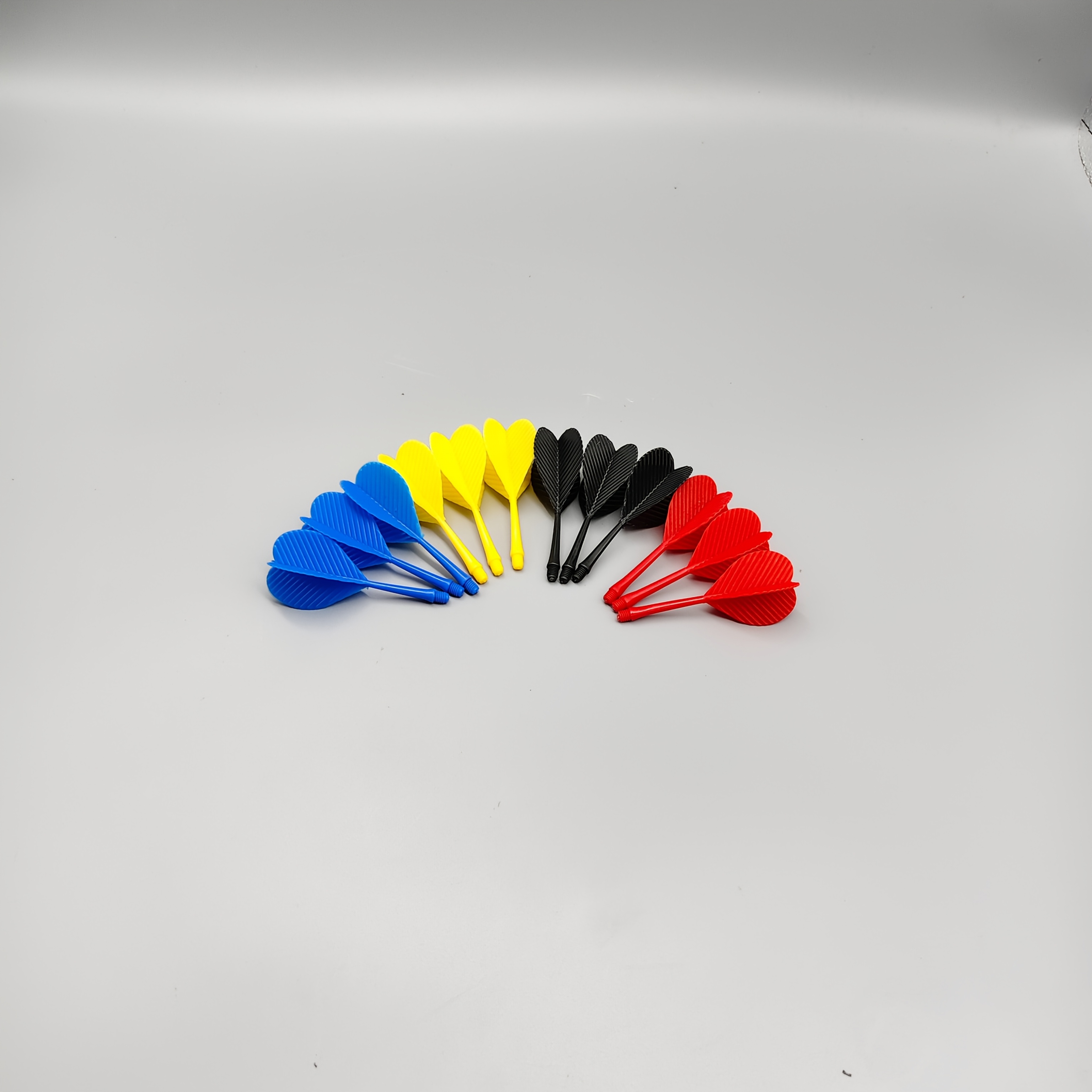 12pcs 2ba Integrated Tail Fins Dart Set. Universal Dart Wings, Non-deformable Design, Mixed , High Refractive Index Polymer, Dart Accessory - Compatible For